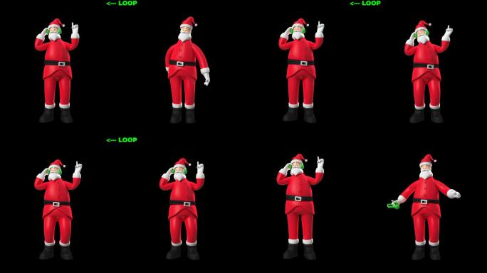 跳舞的圣诞老人:3D渲染循环与耳机