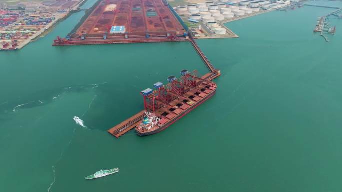 广东湛江港口40万吨级航道龙腾航道航拍