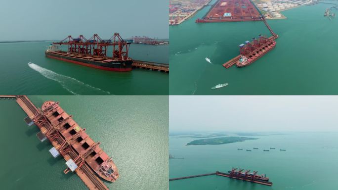 广东湛江港口40万吨级航道龙腾航道航拍