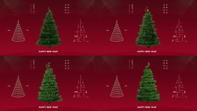 4K圣诞树10s循环KV AE模板