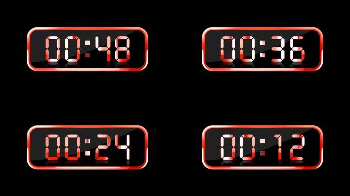 4K红色液晶数字计时器通道1分钟