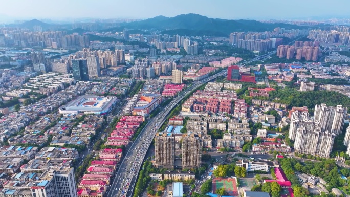 湖南长沙梅溪湖公园风景高楼大厦航拍城市地