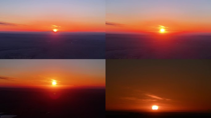 日出 日出 地平线 朝霞 太阳 火烧云