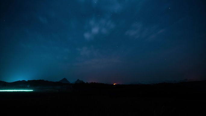 乡村夜晚的天空