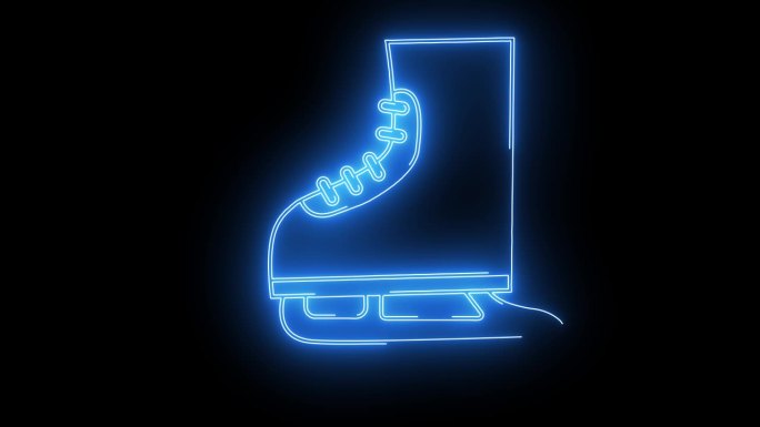 动画溜冰鞋图标与霓虹军刀的效果