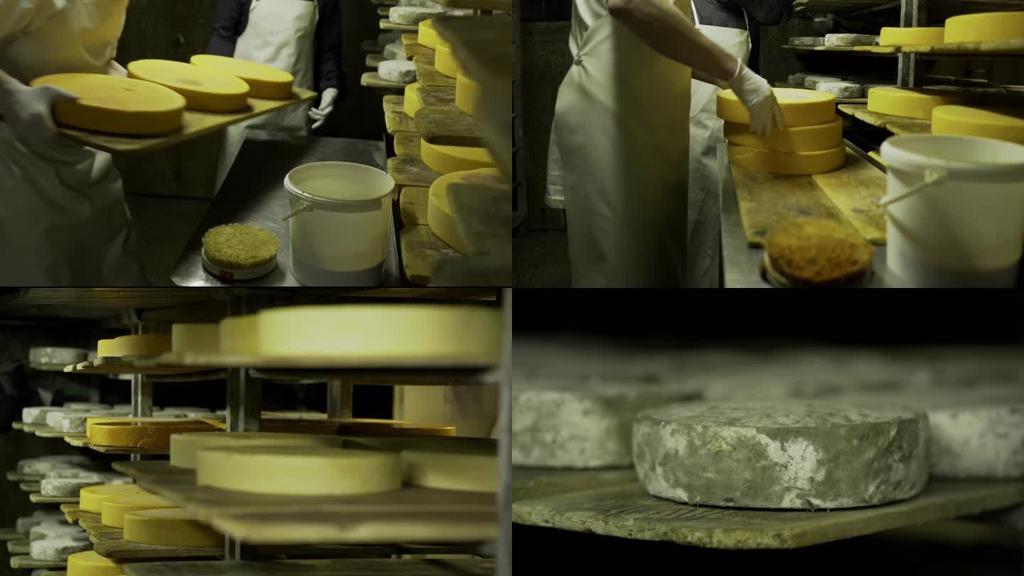 法国拉克莱特奶酪制作晾晒奶酪成品奶酪试吃