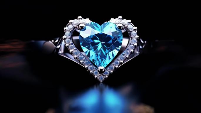心形宝石钻石珠宝爱心浪漫情人节闪亮爱情戒