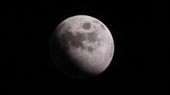 科技月球  月球表面 陨石坑 旋转月球
