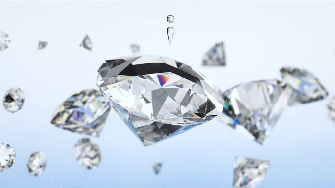 钻石元素宝石破碎粒子