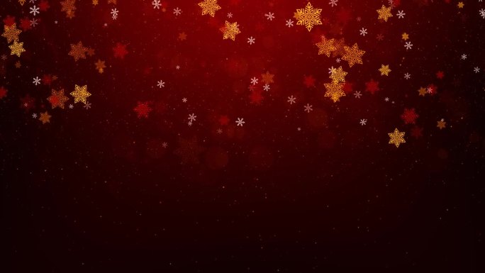 雪花的魅力，雪花的节日粒子冬天圣诞循环背景。冬天，新年，雪花