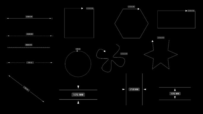 【AE模板】测量测距角度尺寸线条
