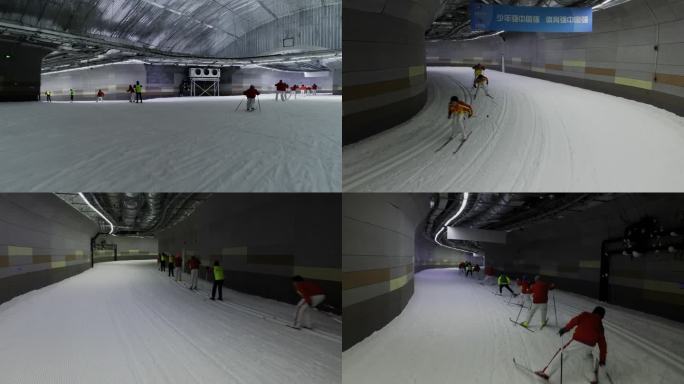 吉林室内滑雪场滑雪运动员训练