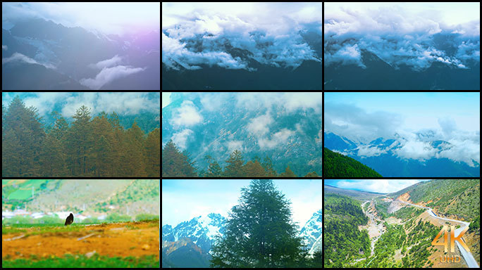 大气磅礴自然景观可商用片头4K