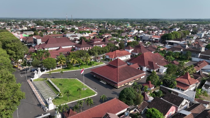 原创 印尼爪哇岛卢马姜城市航拍建筑风光