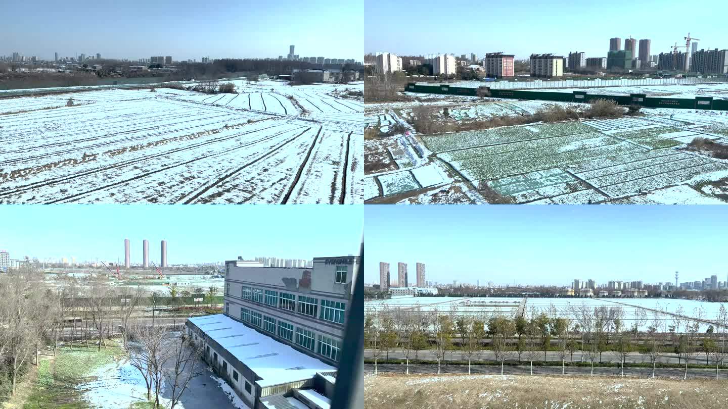 高铁外雪景-扬州段 02