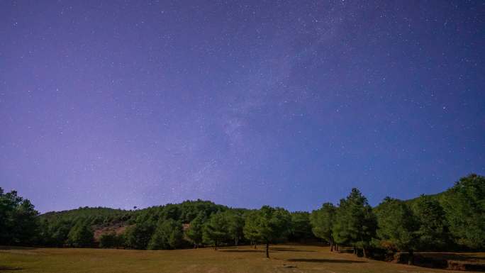 4K昆明大哨森林绝美星空延时