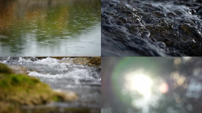 山泉溪水流水源生态自然风景