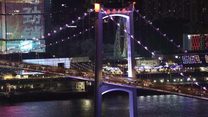 厦门海沧大桥夜景 城市宣传片跨海大桥4k