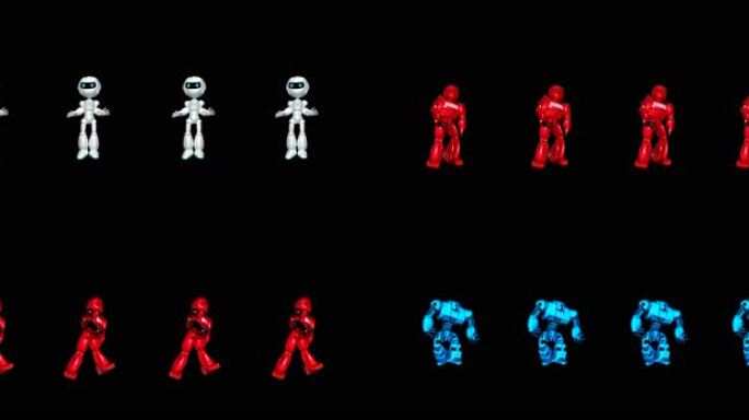 机器人跳舞（超宽屏）带通道