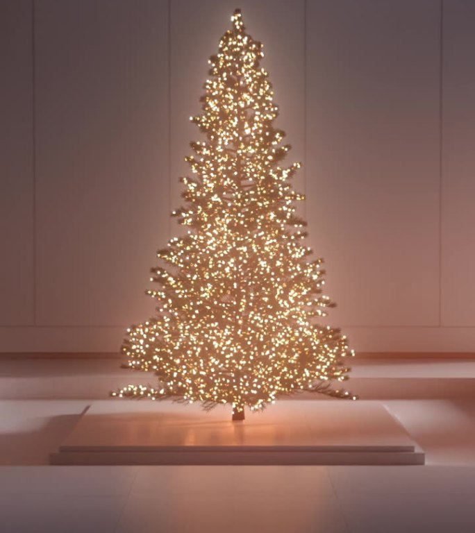 体验神奇的节日与现代客厅装饰的圣诞树，铸造一个温暖和节日的光芒。