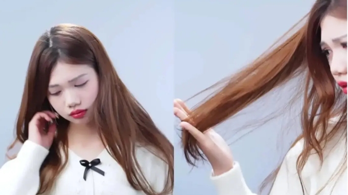 【竖屏】干枯头发 枯燥头发 干燥头发