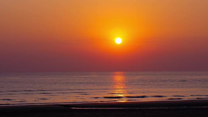 太阳升起 日出延时 海上日出