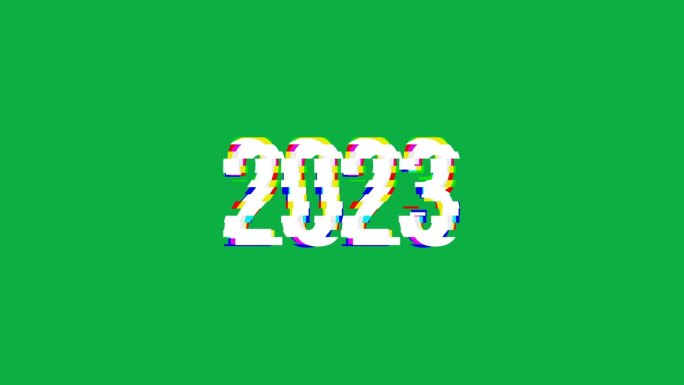 2023至2024动画与效果故障和背景绿屏幕，红绿蓝颜色