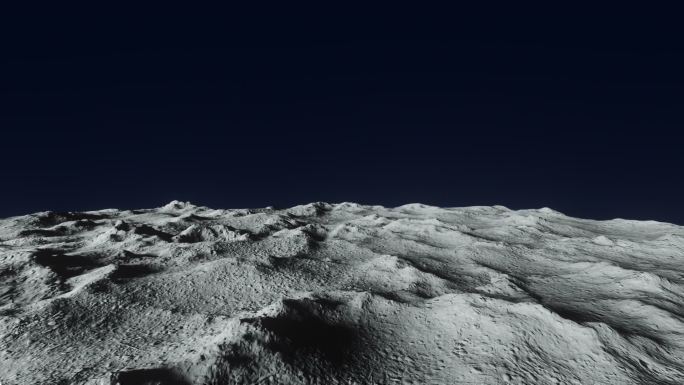 科技月球  月球表面 陨石坑 漫步月球