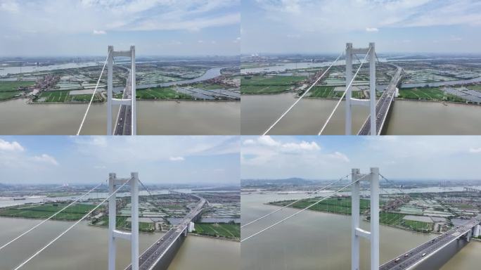 最新南沙大桥航拍4K