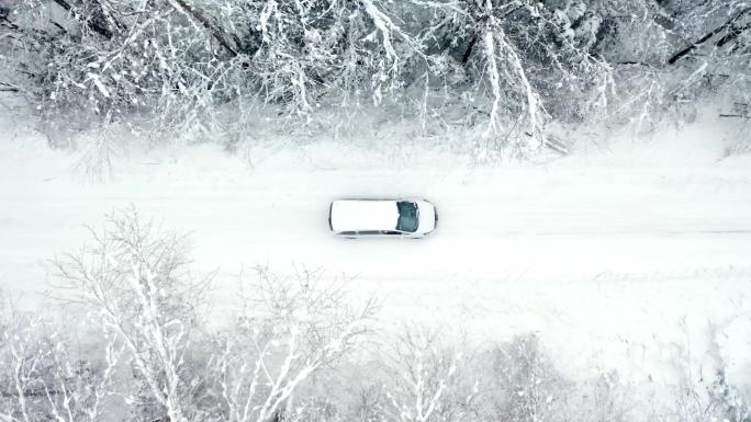 穿越雪地