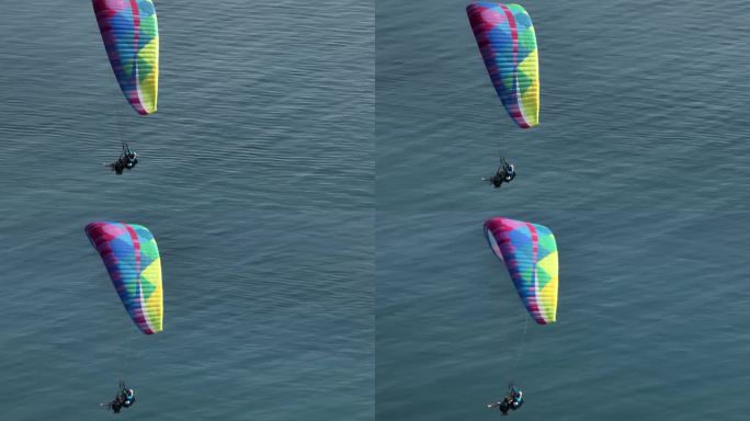 滑翔伞动力伞航拍4k视频
