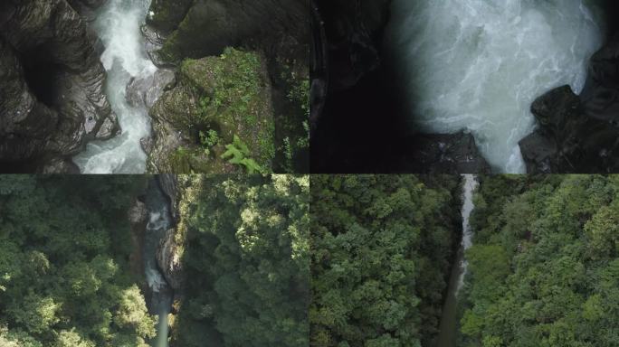 地心谷 泉水 航拍素材