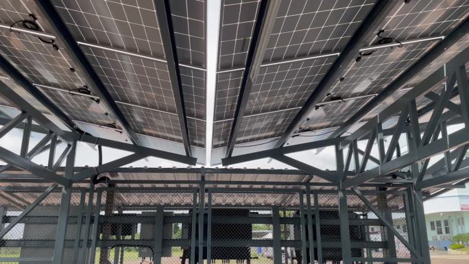 太阳能电池屋顶车库结构，利用太阳能发电