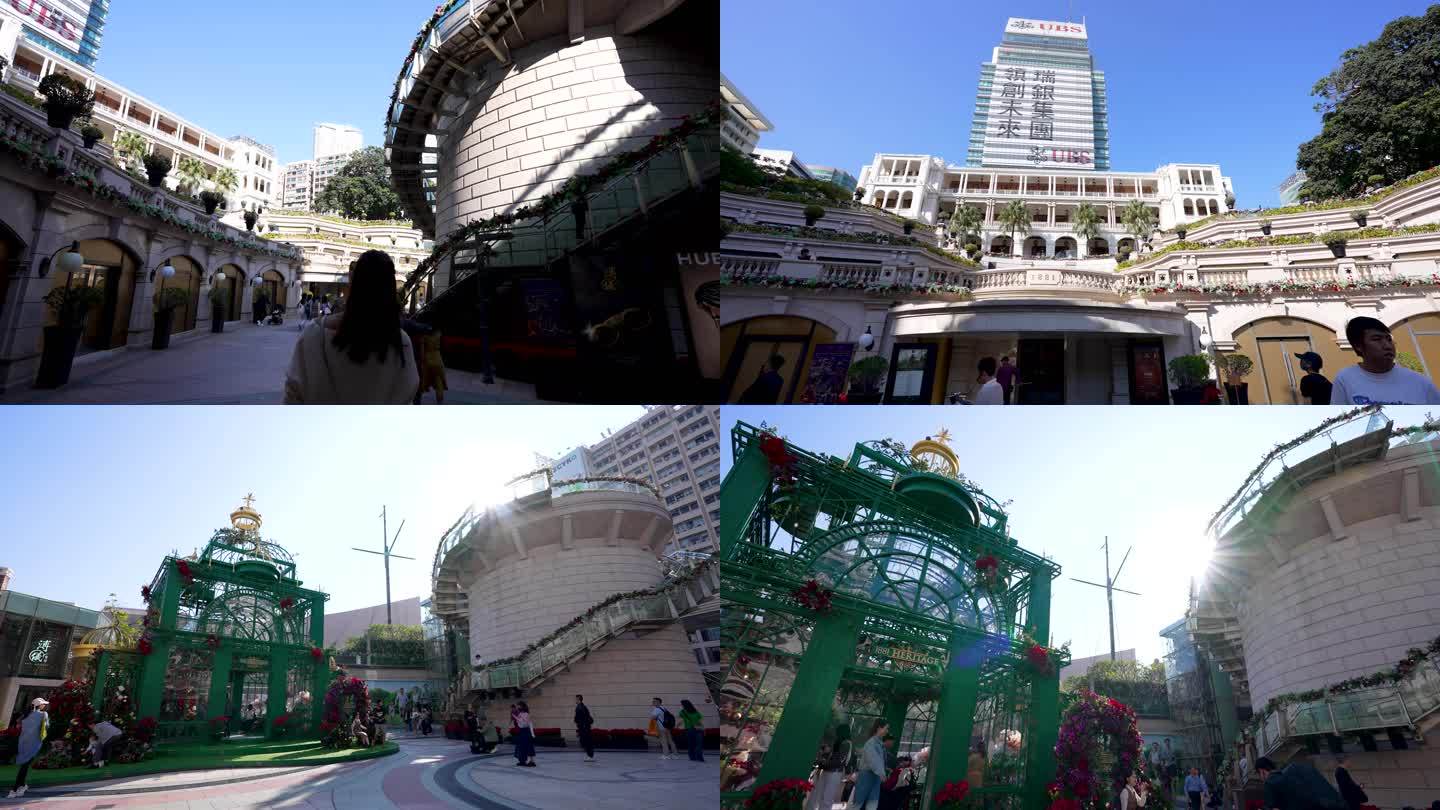 4K香港维多利亚式建筑物1881商场