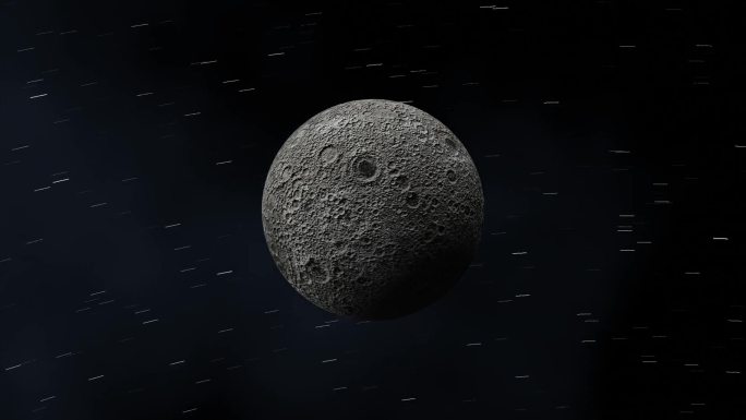 科技月球  月球表面 陨石坑 旋转月球