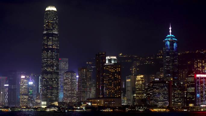 4K香港维多利亚港城市夜景6