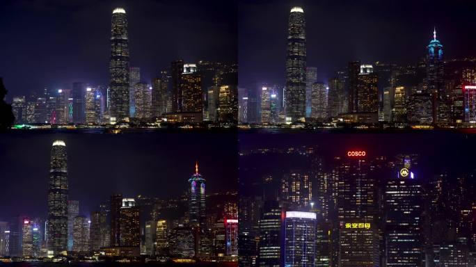 4K香港维多利亚港城市夜景6