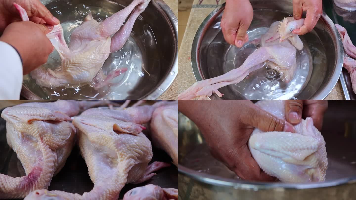 升格清洗鸡肉  白条鸡  鸡肉  食材