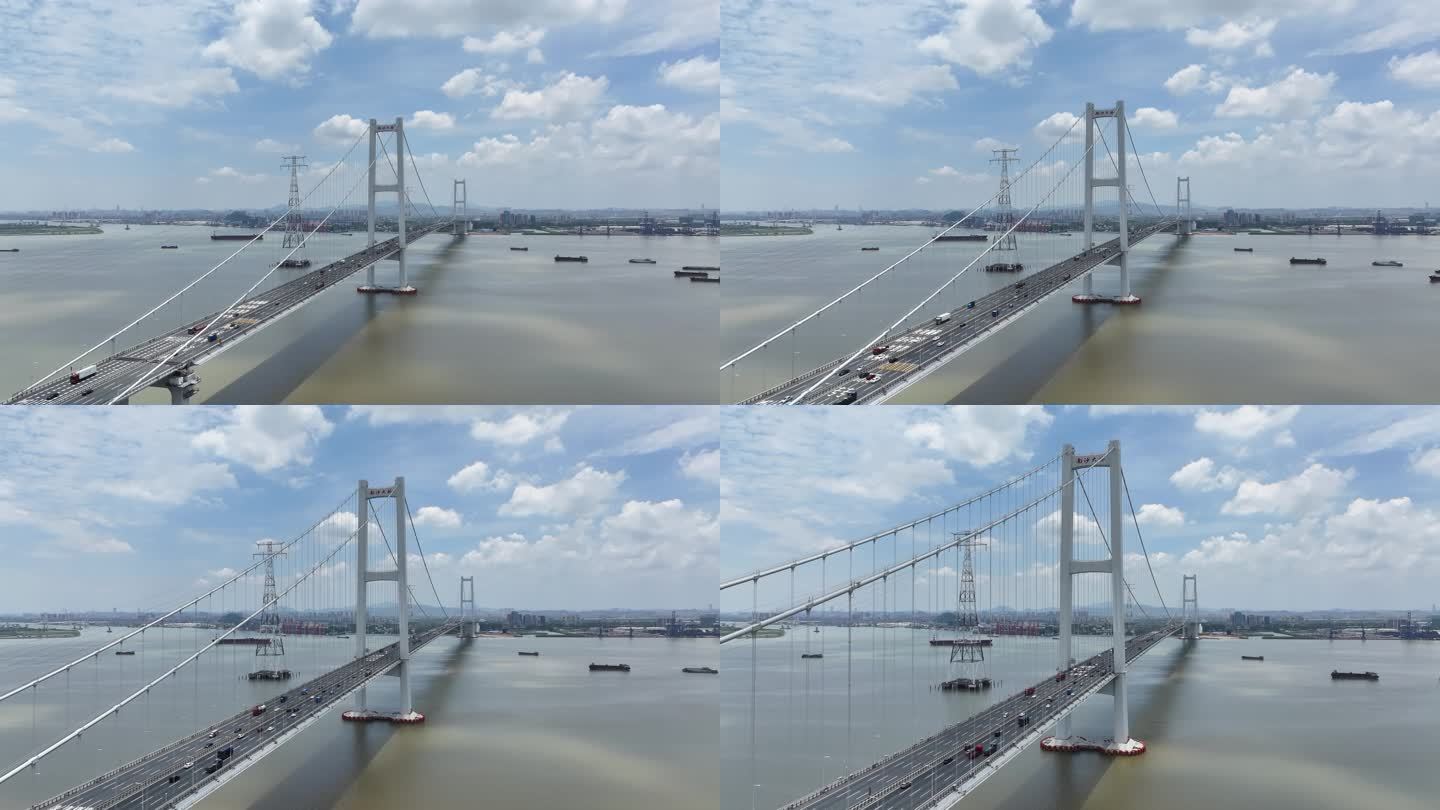 最新南沙大桥航拍4K
