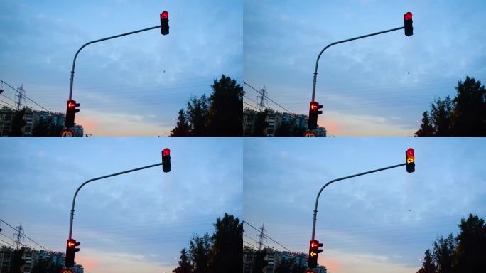 交通灯由红变绿