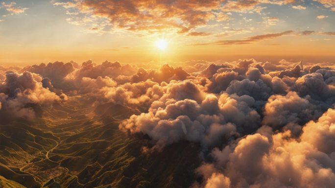 4k超宽屏天空高空云层大气美丽场景020