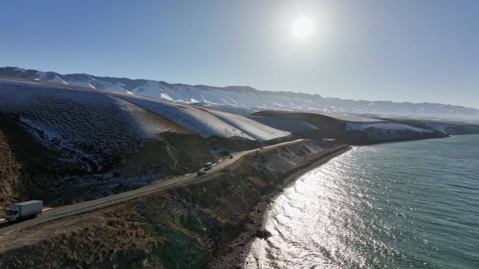 雪镜 湖泊 汽车 自驾 通用空镜