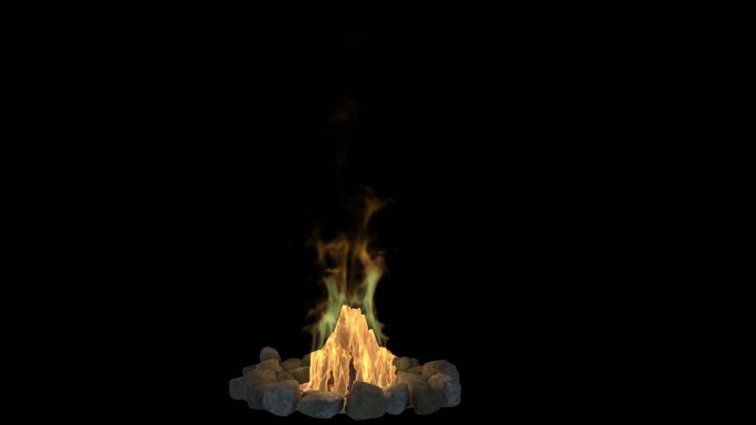 篝火带通道 小火堆 篝火 火堆 篝火素材