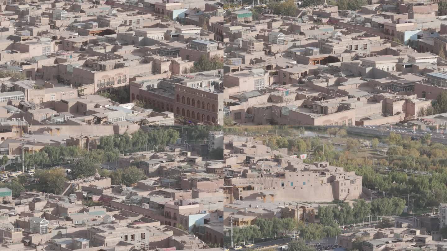 喀什 古城 航拍