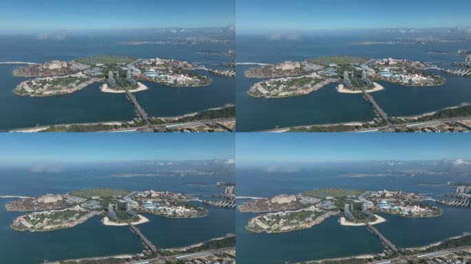 海南儋州海花岛航拍4k视频