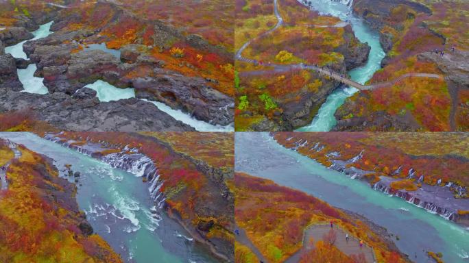 【4K】冰岛赫伦瀑布（溶岩瀑布）