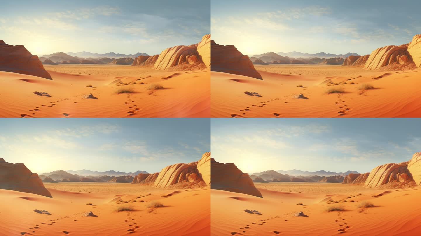 沙漠  大漠  黄沙  舞台背景