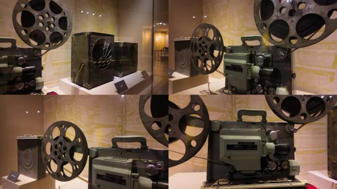 博物馆老式电影播放机电影机放映机