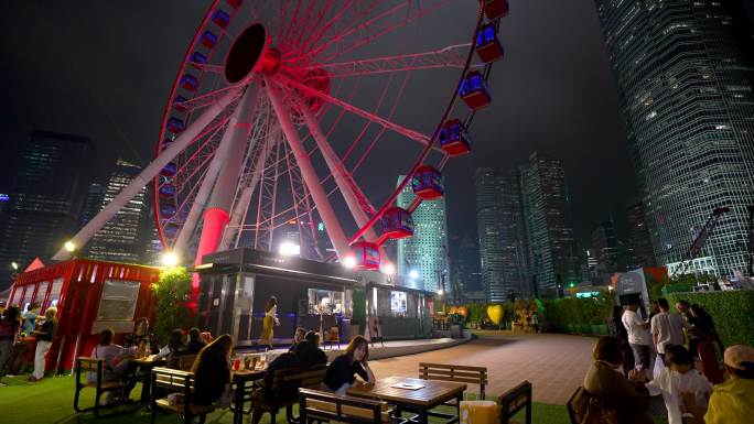 4K香港中环摩天轮夜景4