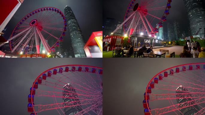 4K香港中环摩天轮夜景4